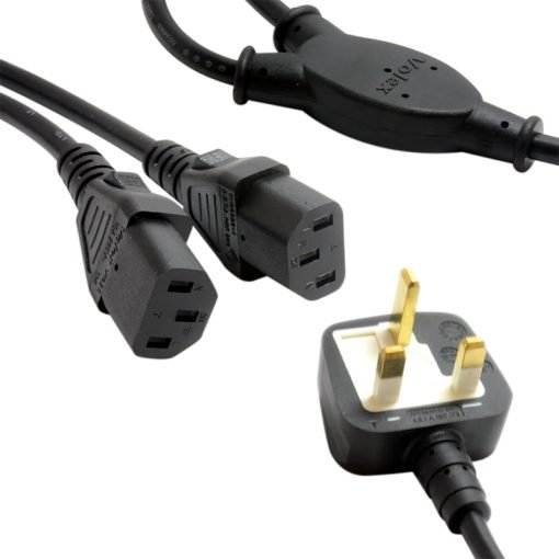 Premium Power Cord 1.5 m x 1.0 mm 2 in 1 (UK) - Image 5